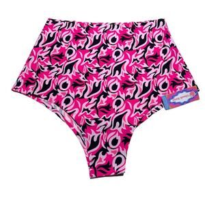 Cheek Boss Super High Waisted Cheeky Panty Pretty Flames Size 2XL